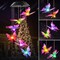 Butterfly Solar Wind Chimes for Outside Solar Lights Outdoor Decor Hanging Mobile for Garden Birthday Gifts for Women